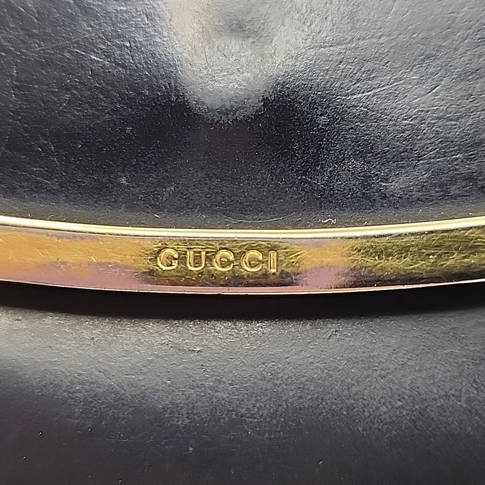 Gucci Midnight Leather Wallet with Gold Detail, Comes‎ With COA - Vintage - Picture 3 of 14
